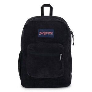 JanSport Corduroy 17” Black Backpack Cross Town Plus Remix NWT